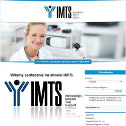Strona internetowa firmy IMTS (Immunology Medical Test Support) z Czeladzi