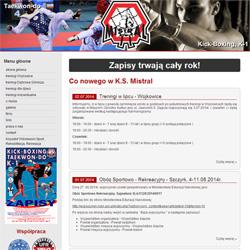 Strona internetowa Klubu sportowego 'Mistral'